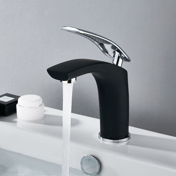 2019 Basin Faucets White Chrome Black Waterfall Bathroom Faucet Single Handle Basin Mixer Tap Bath Brass Sink Water From Plumer 53 57 Dhgate Com