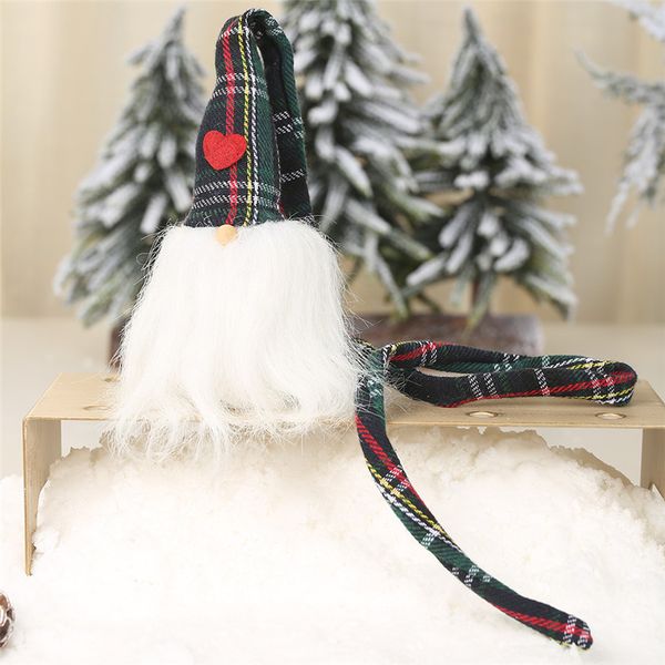 

christmas decoration extra long plaid santa claus 85cm faceless doll nordic christmas doll new year decoration gnome plush decor