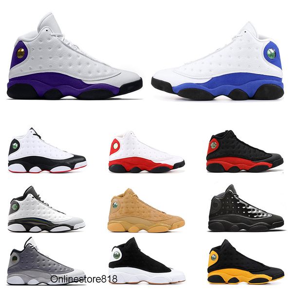 

новый мужской баскетбольной обуви 13s суд purple hyper royal barons пшеницы яркие моменты черный кот атмосфера серый мужские кроссовки спорт