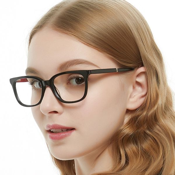 

women black eyeglasses frames myopia hyperopia optical spectacle frame nerd clear glasses box gift parents mare azzuro w-caraz, Silver