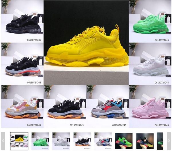 

2020 triple-s designer paris fw sneakers for men women black red white green casual dad shoes tennis increasing sneakers