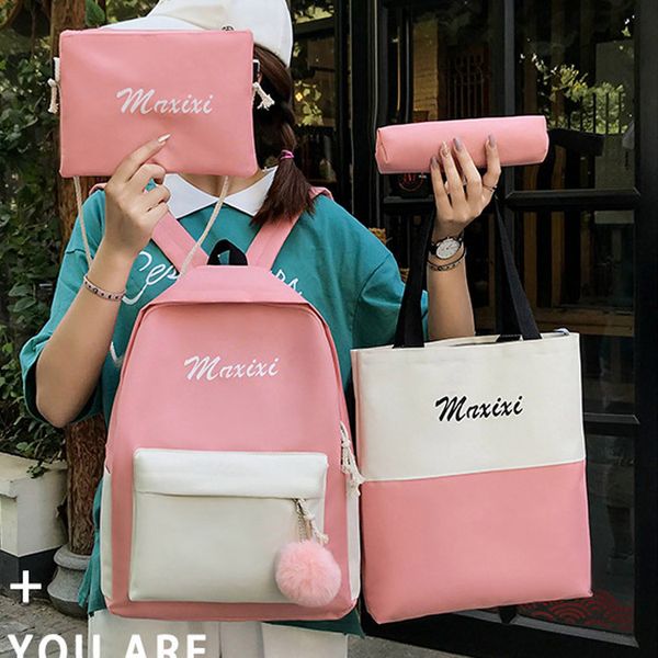 

korean-style schoolbag women's doubles shoulder bag fashion canvas backpack bag