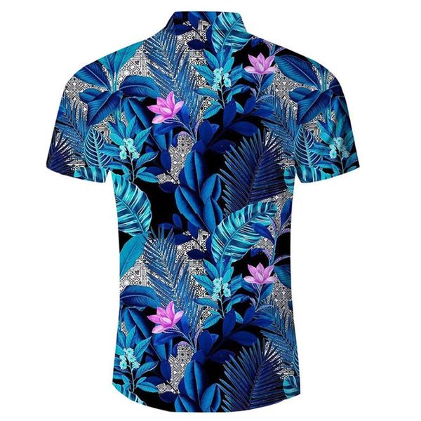

2019 mens shirt new fashion summer casual men new style fashion coconut tree hawaiian short-sleeved style shirts 40, White;black