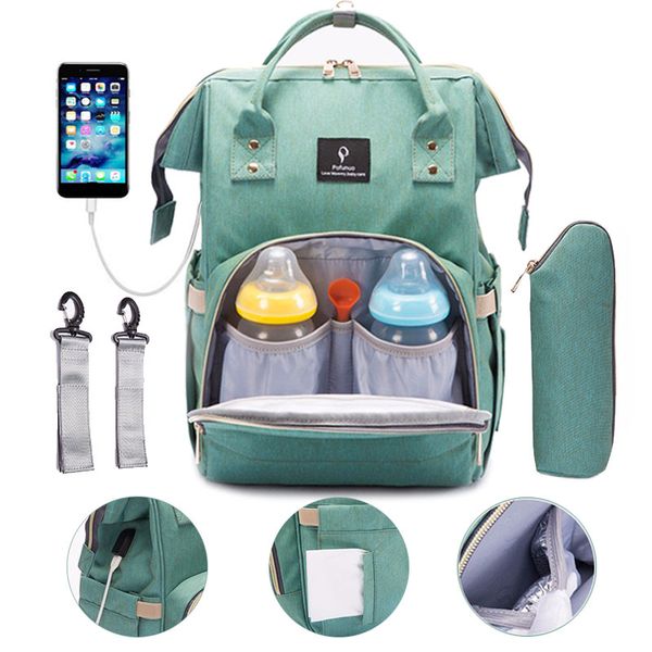 

diaper bag usb interface baby bags large travel backpack for mom nursing handbag waterproof nappy bag kit mommy maternity bag