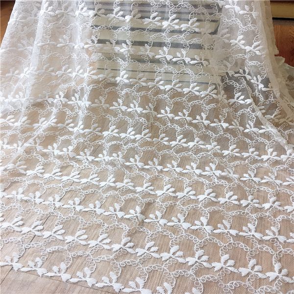 

tulle mesh embroidered lace fabric diy craft fashion skirt dress clothing curtain decoration accessories mt65, Black;white