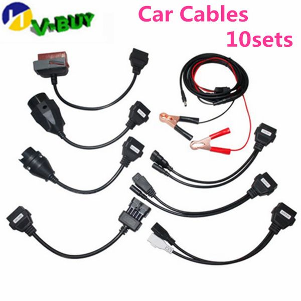 

10set new vci car cables for obdiicat-cdp pro plus obd2 diagnostic connect cables scanner for cars