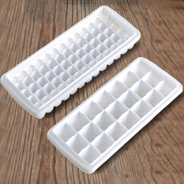 

21/65 grids summer ice tray cube mould covered solid color pp material ice cube making storage box