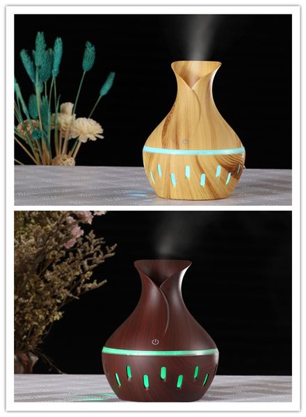 

dhl aromatherapy machine humidifier wood grain 130ml creative non-printing petals ultrasonic aroma humidifier gift usb diffuser