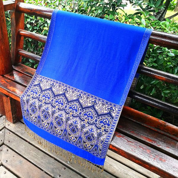 

national style shawl fashion new autumn winter long floral shawl scarf women scarf female tassels lady wraps