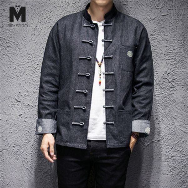 

chinese style denim jacket men streetwear clothes jeans jacket men hip hop windbreaker coat 5xl 2019 spring, Black;brown
