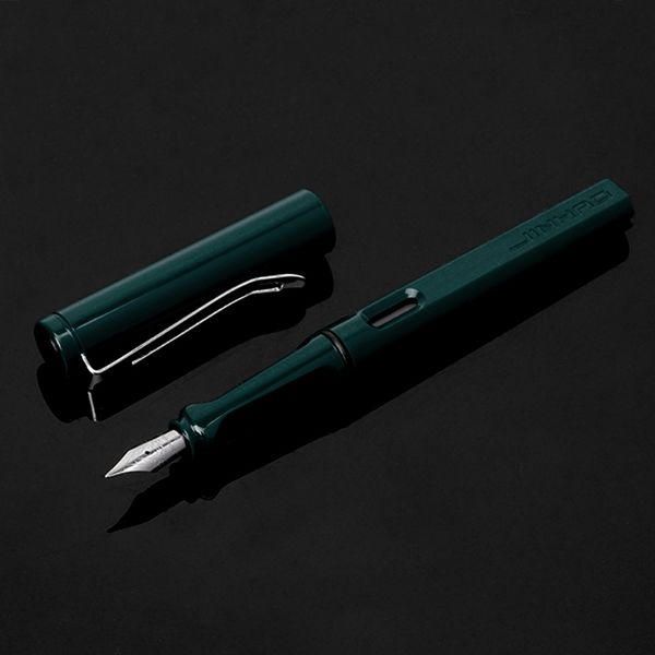 

palladium trim green fountain pen fine nib smooth writing ink present