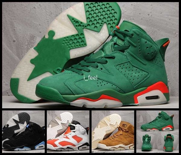 

gatorade green golden harvest wheat university blue 6 vi basketball shoes for men 6s mens sports sneakers size 41-47