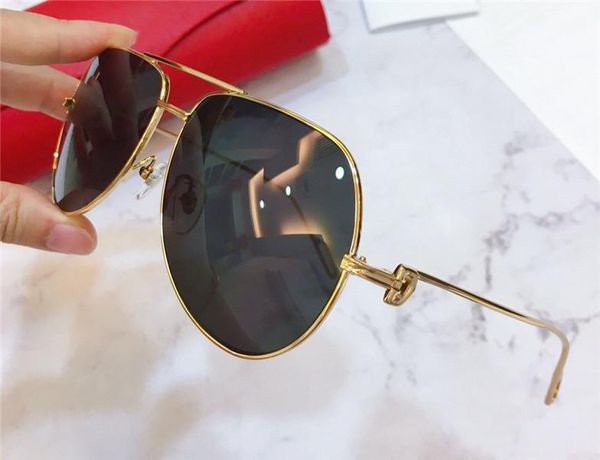 

classic fashion sunglasses 0110 pilot metal frame simple casual generous style uv400 protective glasses, White;black