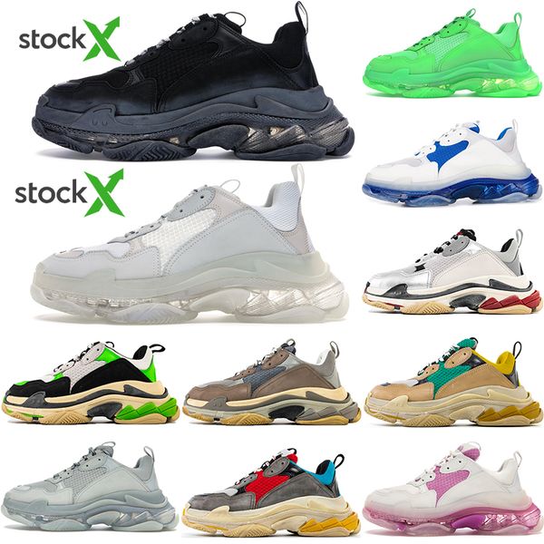 

dhl 2020 triple-s fashion paris 17fw triple s sneakers for men women black red white green casual dad shoes tennis increasing sneakers