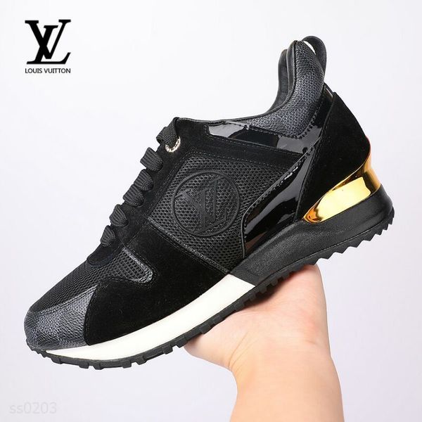 

2020 trend spring european and american sports shoes women's british style flat running shoes color matching factory direct sales, Black