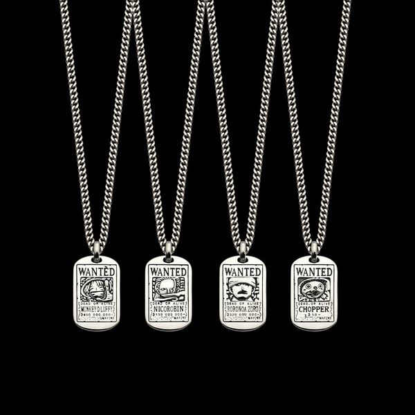 

2020 designer wholesale g letter sea thief wang lufei joe bard wanted necklace men and women fashion tag long necklace, Silver
