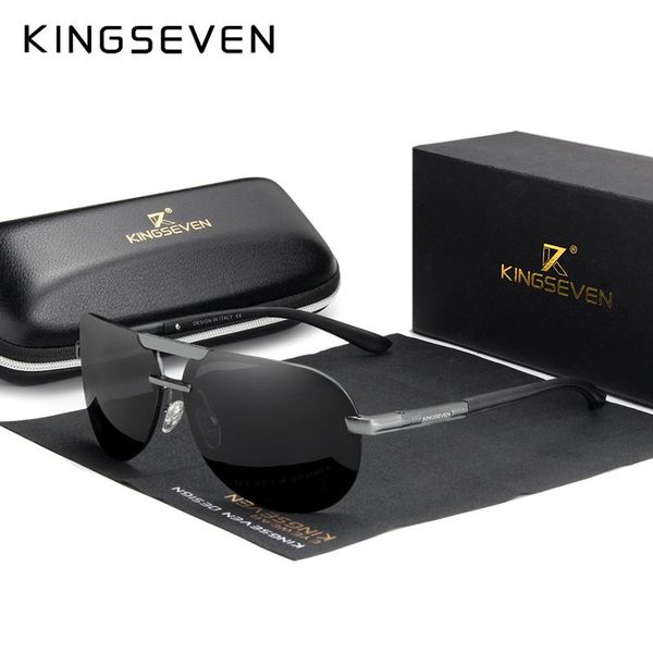 

kingseven brand design new polarized rimless sunglasses men women driving pilot frame sun glasses male goggle uv400 gafas de sol osgrm