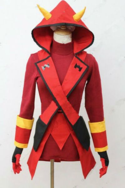 

team magma admin courtney cosplay hoodie:ing, Black;red