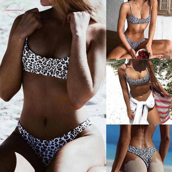 

women leopard bikini set high cut swimwear summer brazilian bikinis female low waist bathing suit beachwear new swimsuit, White;black