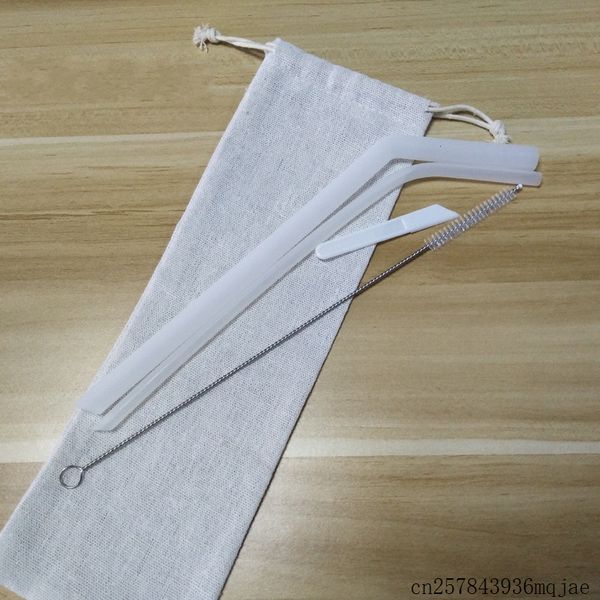 

300pcs large straight bent silicone drinking straw drinks straw for milk durable long reusable juice straws