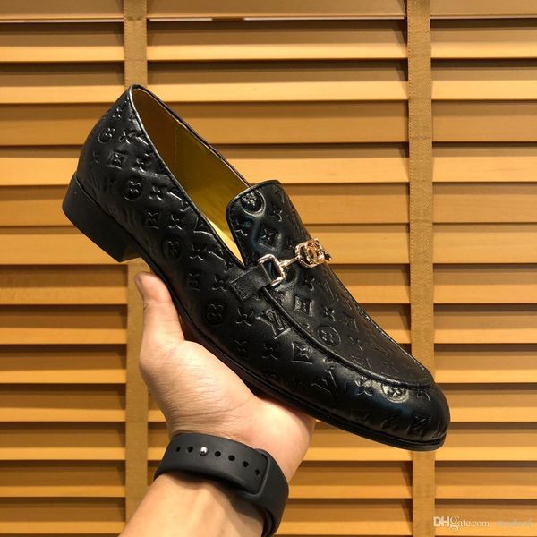 

20ss autumn mens business casual fashion shoes wedding shoe luxury men business dress shoes men loafers pointy shoe big size 38-45 yetc4, Black