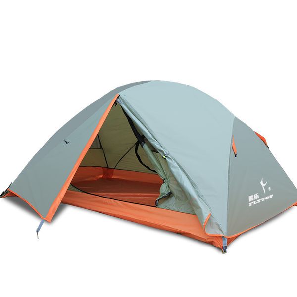 

2 person double layer camping beach tent 3 season aluminum rod outdoor barraca fishing ultralight portable awning tente zp100