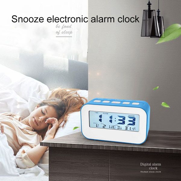 

digital alarm clock with snooze adjustable alarm sounds backlight display easy to set