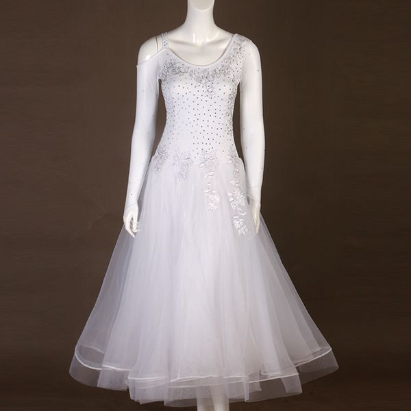 

custom size elegant women ladies competition standard white ballroom dress, Black;red