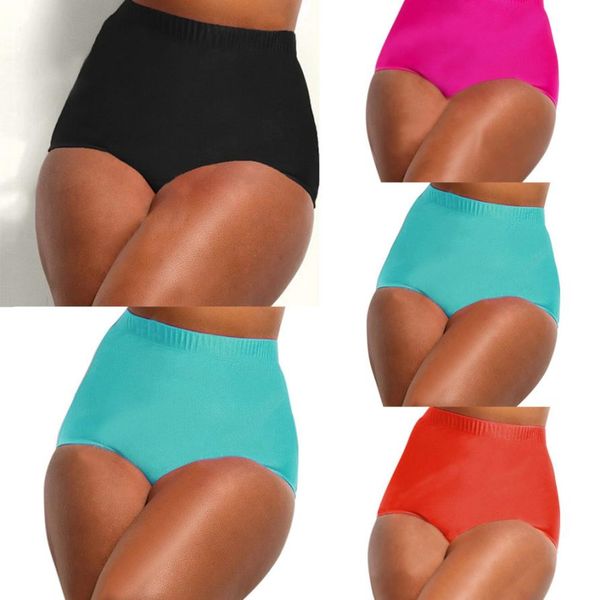 

womail solid plus size ladies women high waist bikini tankini bottoms swim briefs swimming pants bathing beachwear