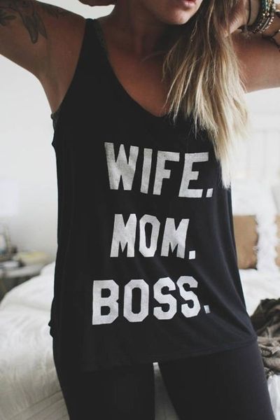 

style wife mom letter print tank casual maternity women loose pregnant summer, White