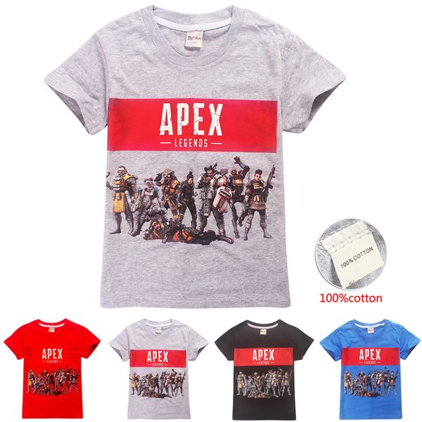 

apex legends kids t shirts 4 colors 6-14y children boys 100% cotton t-shirts kids designer clothes boys tee shirt kids clothes ss41, Blue
