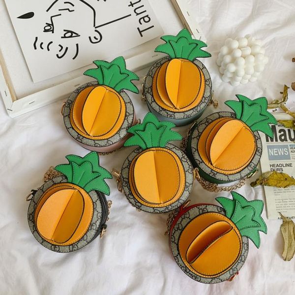 

детская сумка новый корейский диких мальчиков моды и девочки ребенка плеча сумку западная личность ананас круглый