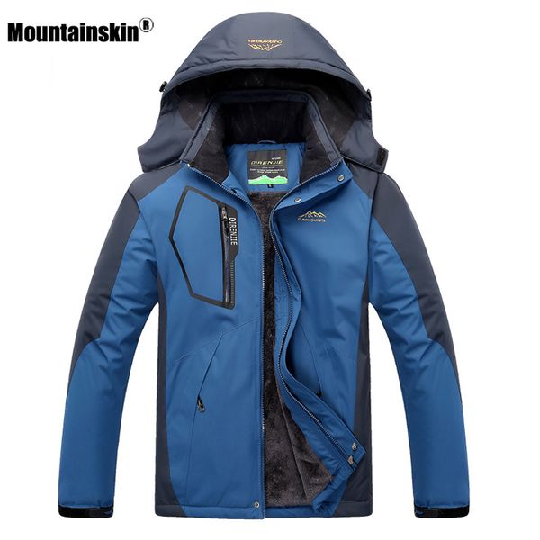 

men's women's winter fleece waterproof jacket outdoor sportswear coats hiking camping trekking skating female windbreaker va184, Blue;black