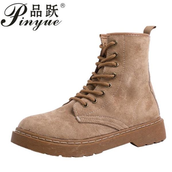 

2019 new autumn winter shoes new women platform boots fashion women's boots brand woman ankle botas combat, Black