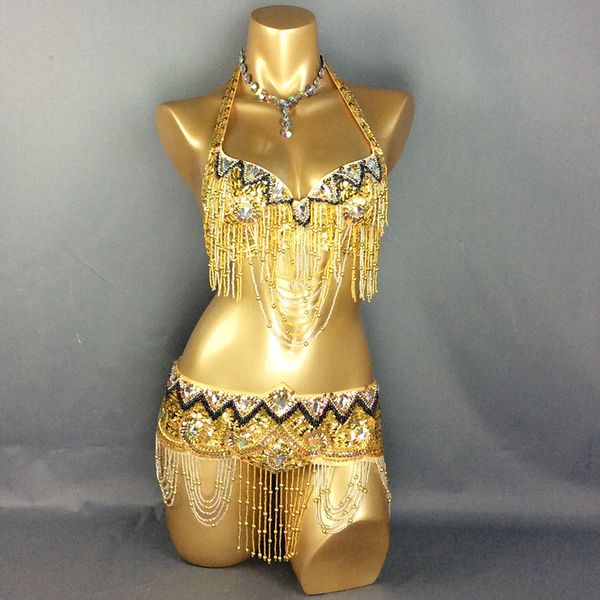 

wholesale new belly dance costume set bra+belt 2 piece/ set belly dancing costume for women's ,accept any size, d/dd/ddd cup, Black;red