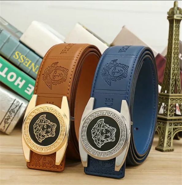 

men's smooth belt buckle young men instagram with the same style of belt joker personality spirit guy hair stylist belt trend, Black;brown