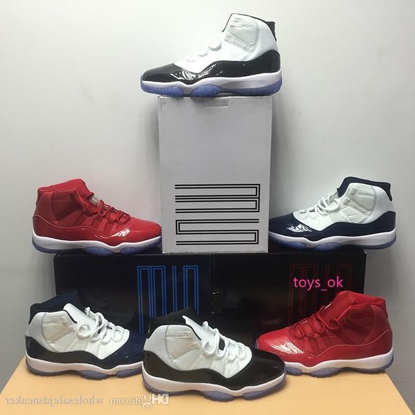 

2019 11 cap and gown prom night concord spaces jams basketball shoes for men bred women gym red 11s sport sneakers midnight navy