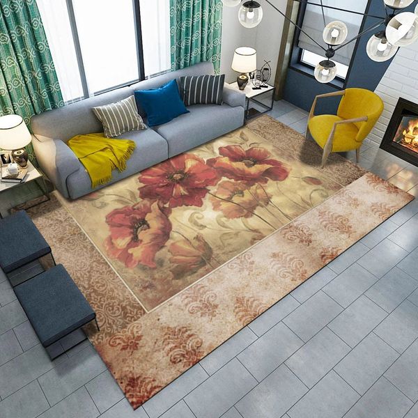 

nordic 200*300cm large carpets flower living room bedroom rug coffee table flannel fleece soft tapete study room carpet kid