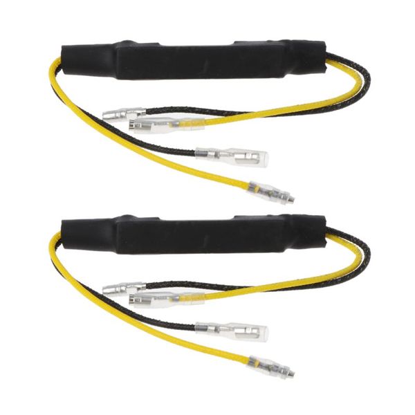 

2pcs motorcycle led turn signal light decoders single resistance decoder 2 heat resistant lines high quality