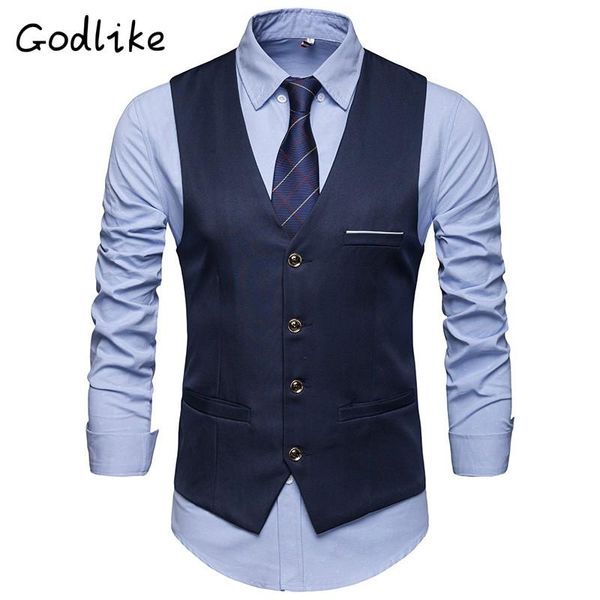 

2019 new foreign trade men's wear fake two fashionable business casual suit waistcoats/formal wedding waistcoats/ vest men suit, Black;white