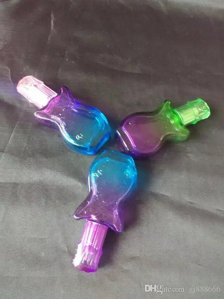 Accessori per bong in vetro leggero con alcool per violino ﾠ, pipe per fumatori in vetro colorate mini multi-colori pipe a mano Best Spoon glas