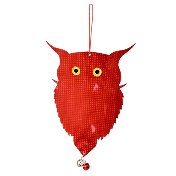 

red reflective hanging owl garden scare birds control deterrent repellent 15