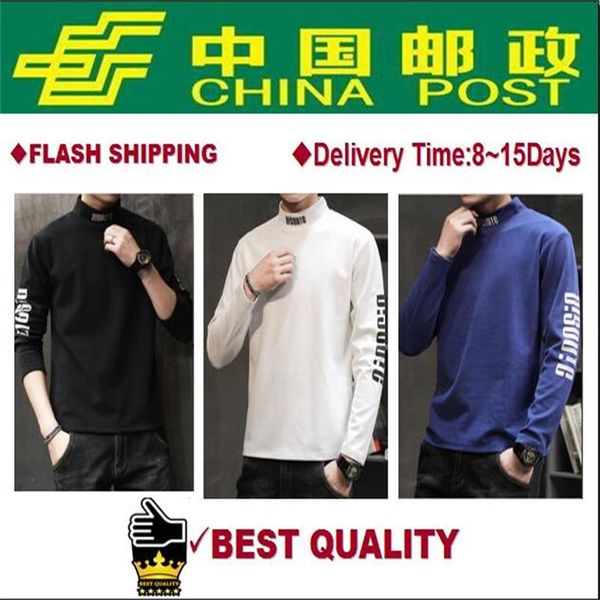 

winter new autumn winter men's sweater turtleneck solid color casual sweater men's slim fit brand knitted pullovers men's sli, Black
