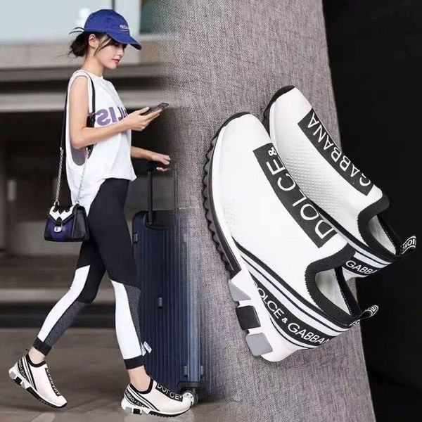 

04 new cla ic dolce gabbana men or women de igner mixed color ca ual man runner trainer hoe neaker flat, Black