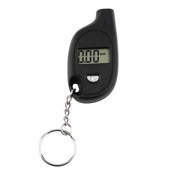 

1pc mini portable keychain lcd digital car tire tyre air pressure gauge auto motorcycle test tool(with cell lithium battery