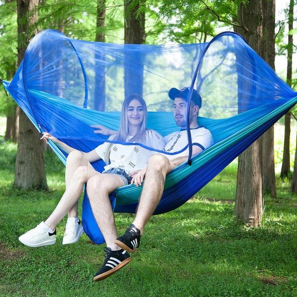 

ultralight mosquito net parachute hammock outdoor camping parachute cloth anti-mosquito hammock camping tent using