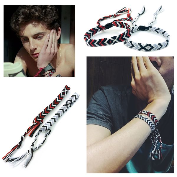 

call me by your name 2pcs t-elio bracelet lovers handmade knitted cosplay chains rope bracelets jewelry for women mens gifts, Golden;silver