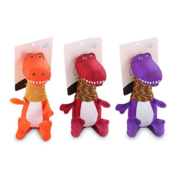 

холст dinasour собака chew squeak игрушка для чистки зубов куклы интерактивных головоломок игрушки plush puppy deer fordogs c ch писк игрушк