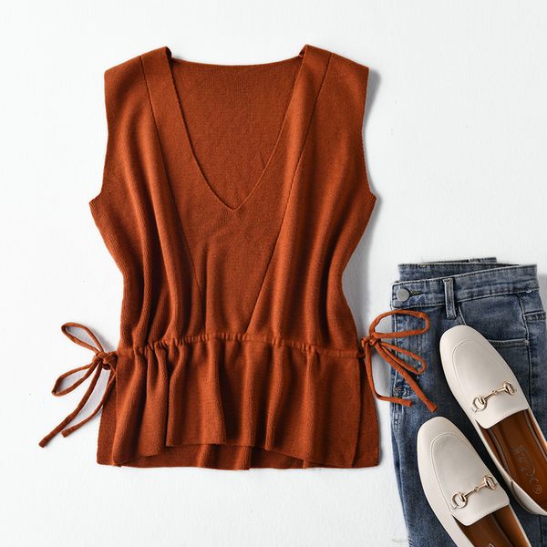 

new sweater vest women fine wool material sleeveless sweater v collar pullover female fashion vest sweaters, White;black