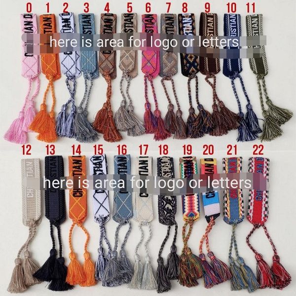 

dhl 100pcs wholesale friendship tassel bracelets 67 colors are made of cotton thread with custom names or embroidery letters ing, Golden;silver